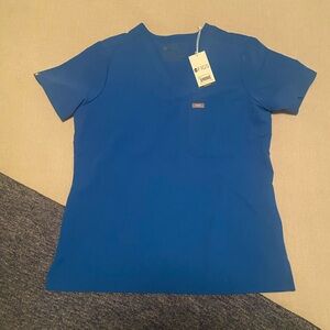 Figs royal Blue Catarina Scrub Top womens medium NWT